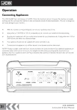 Preview for 21 page of jcb JCB-G8000PE Instructions & User'S Manual