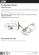 Предварительный просмотр 12 страницы jcb JCB-WP80T Instructions & User'S Manual