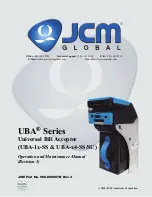 JCM GLOBAL UBA Series Operation And Maintenance Manual preview