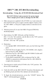 Preview for 9 page of JCM DBV 200 Quick Reference Manual