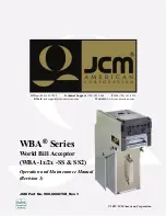 JCM WBA Series Operation And Maintenance Manual preview