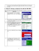 Preview for 2 page of JDS Uniphase IP Video Test Option HST-3000 Quick Card