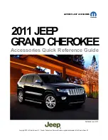 Jeep 2011 grand cherokee Accessories Quick Reference Manual preview