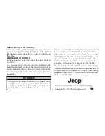 Предварительный просмотр 2 страницы Jeep Grand Cherokee 2015 Owner'S Manual