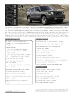 Jeep PATRIOT 2012 Specifications preview