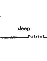 Jeep PATRIOT 2013 Owner'S Manual preview