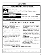 Предварительный просмотр 3 страницы Jenn-Air JMW2327 Use & Care Manual