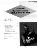Jenn-Air RADIANT COOKTOP CVE3401 User Manual preview