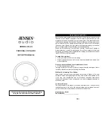 Jensen CD-26 Instruction Manual preview