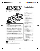 Предварительный просмотр 1 страницы Jensen CD615X Installation Instuctions