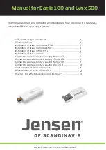 Предварительный просмотр 1 страницы Jensen Eagle 100 Manual