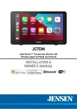 Jensen JC7DM Installation & Owner'S Manual предпросмотр