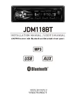 Preview for 1 page of Jensen JDM118BT Installation And User Manual