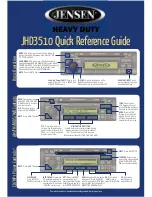 Jensen JHD3510 - Heavy Duty CD Receiver Quick Reference Manual preview