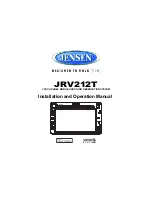 Jensen JRV212T Installation And Operation Manual preview