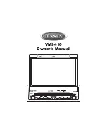 Jensen Mobile Multimedia AM/FM/DVD Receiver VM9410 Owner'S Manual preview