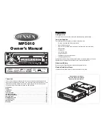 Preview for 1 page of Jensen MP5610 - In-Dash CD Player Owner'S Manual