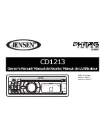 Jensen Phase Linear CD1213 Owner'S Manual preview