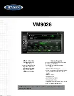 Jensen VM9026 User Manual preview