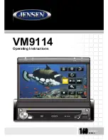 Jensen VM9114 Operating Instructions Manual preview