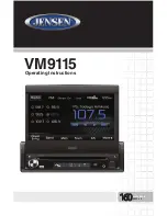 Jensen VM9115 Operating Instructions Manual preview