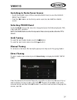 Предварительный просмотр 27 страницы Jensen VM9115 Operating Instructions Manual
