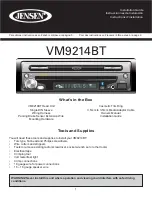 Jensen VM9214BT Installation Manual preview