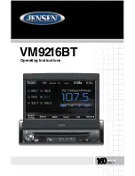 Jensen VM9216BT Operating Instructions Manual preview