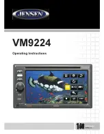 Jensen VM9224 Operating Instructions Manual preview