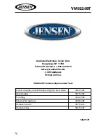 Предварительный просмотр 76 страницы Jensen VM9226BT Operating Instructions Manual