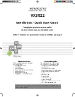 Jensen VX3022 Installation & Quick Start Manual preview