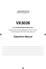 Предварительный просмотр 1 страницы Jensen VX3026 Operation Manual