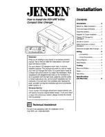 Jensen XCH 6RF Installation Manual preview