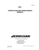 Jerr-Dan MPL Operation And Maintenance Manual preview