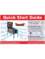 Jersey Jack Pinball Dialed in! Quick Start Manual preview