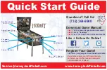 Jersey Jack Pinball The Hobbit Quick Start Manual preview