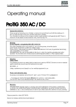 Preview for 25 page of JESS WELDING ProTIG 350AC/DC Operating Manual