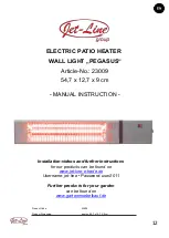 Предварительный просмотр 12 страницы Jet-Line PEGASUS Manual Instruction