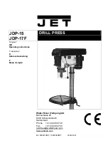 Jet JDP-15M Operating Instructions Manual preview