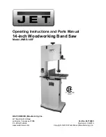 Preview for 1 page of Jet JWBS-14SF Operating Instructions And Parts Manual