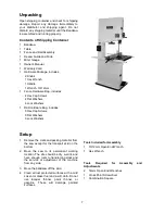 Предварительный просмотр 7 страницы Jet JWBS-20 Operating Instructions And Parts Manual