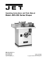 Jet JWS-35X Series Operating Instructions And Parts Manual preview