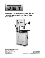 Jet VBS-1408 Operating Instructions And Parts Manual preview