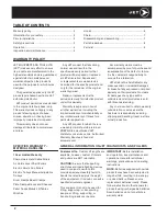 Preview for 2 page of Jet VLP Series Operator'S Manual