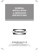 Предварительный просмотр 1 страницы Jetmaster UNIVERSAL 440 General Installation & Operation Instructions