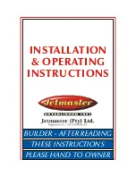 Jetmaster Universal 500 Installation & Operating Instructions Manual preview