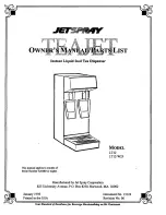 Предварительный просмотр 1 страницы JetSpray LT12 Owner'S Manual