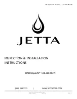 Jetta DADOquartz Series Inspection & Installation Instructions предпросмотр