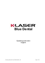 Предварительный просмотр 1 страницы K-LASER Blue Dental Operating	 Instruction