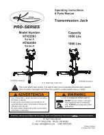 K Tool International PRO Series Operating Instructions & Parts Manual preview